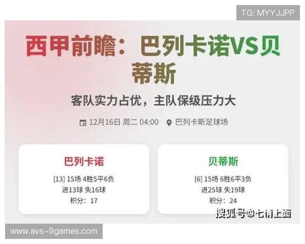 贝蒂斯客场挑战巴列卡诺，周一战绩占优心理占优